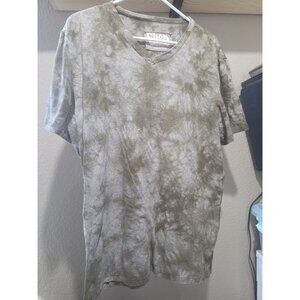 Chor Green Striped Grunge T-shirt Men's Size XL Short Sleeve